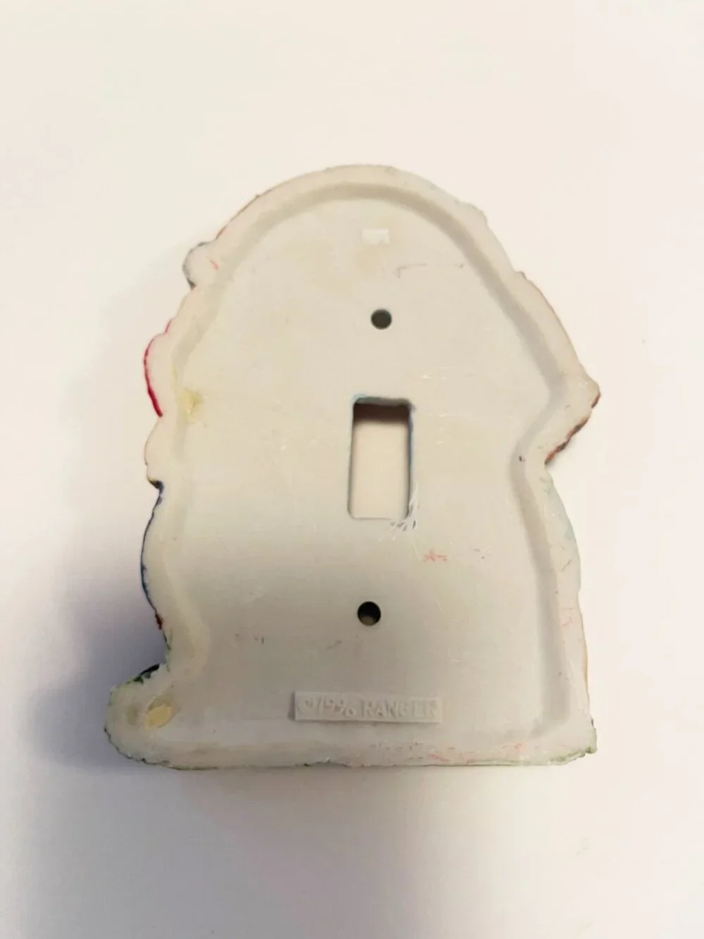 Vintage 1996 Ranger Fishing Santa Light Switch Plate Cover Fisherman Cabin Decor